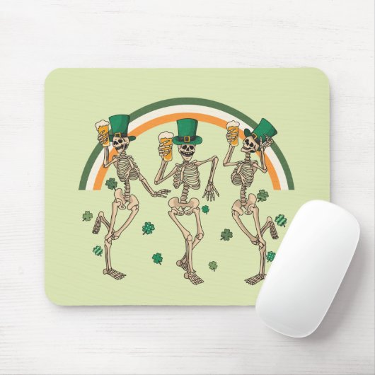 Dansend Skeletons St Patrick Muismat (Met muis)