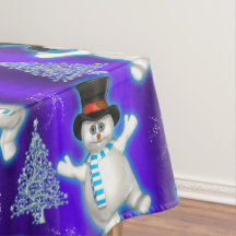 Dansend Snowmen Blue Kerstmis