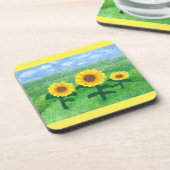 Dansend Sunflower Onderzetter Set (Linkerzijde)