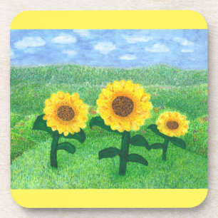 Dansend Sunflower Onderzetter Set