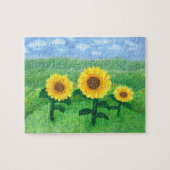 Dansend Sunflower Puzzle Legpuzzel (Horizontaal)