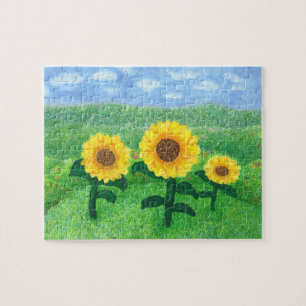 Dansend Sunflower Puzzle Legpuzzel