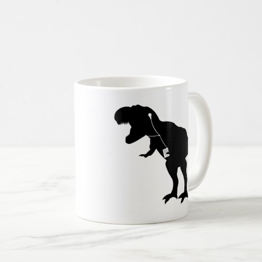 Dansend T-Rex-ontwerp Koffiemok (Voorkant rechts)
