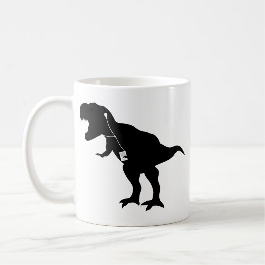 Dansend T-Rex-ontwerp Koffiemok (Links)