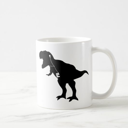 Dansend T-Rex-ontwerp Koffiemok (Rechts)