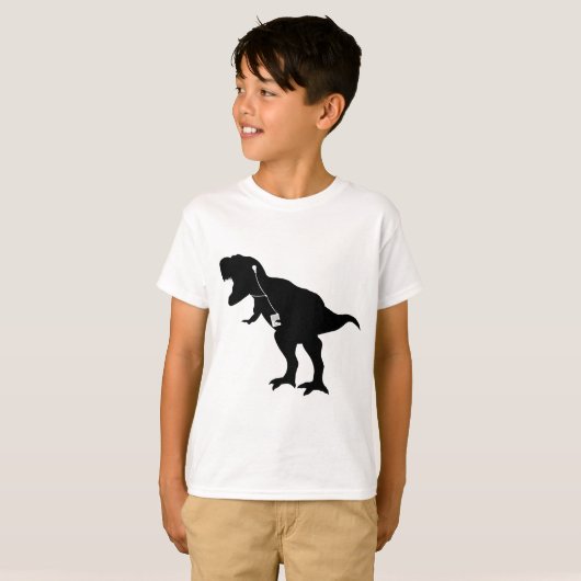 Dansend T-Rex-ontwerp T-shirt (Voorkant volledig)