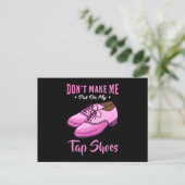 Dansend Tap laat koningin Dancer Disco Ballet Gift Briefkaart (Staand voorkant)