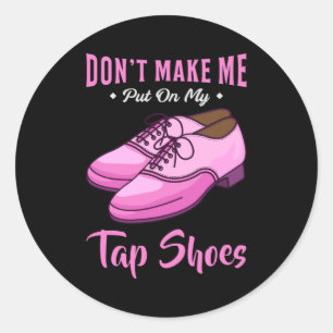 Dansend Tap laat koningin Dancer Disco Ballet Gift Ronde Sticker