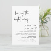 Dansend the Night Away, Wedding Elopement Party in Kaart (Staand voorkant)