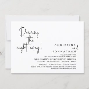 Dansend the Night Away, Wedding Elopement Party Kaart
