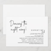 Dansend the Night Away, Wedding Elopement Party Kaart (Voorkant / Achterkant)