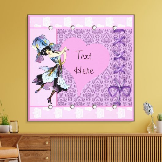 Dansend ventilatorfantastisch design LeahG Canvas Afdruk (Insitu (Woonkamer))