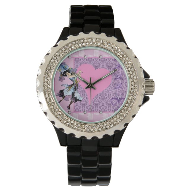 Dansend  ventilatorfantastisch design LeahG Horloge (Voorkant)
