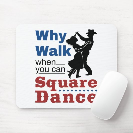 Dansend vierkant waarom lopen als je dans kunt uit muismat (Met muis)