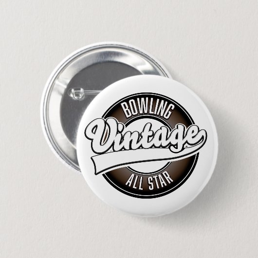 Dansend vintage all star logo ronde button 5,7 cm (Voorkant /achterkant)