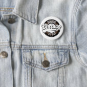 Dansend vintage all star logo ronde button 5,7 cm (In situ)
