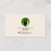 Dansend Visitekaartje (groene achtergrond) (Voorkant)