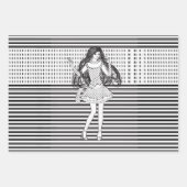 Dansend vriendin in het donker inpakpapier vel (Voorkant)