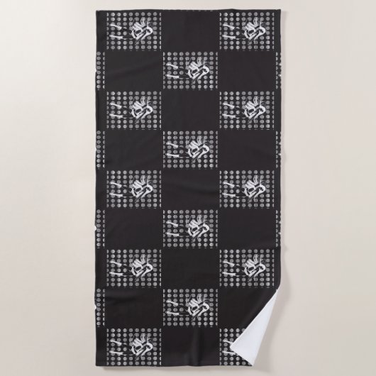 dansend vriendin strandlaken (Voorkant)