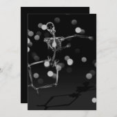 Dansend X-Ray Skeleton - zwart-wit Kaart (Voorkant / Achterkant)