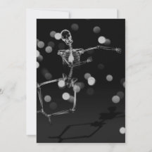 Dansend X-Ray Skeleton - zwart-wit