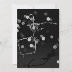 Dansend X-Ray Skeleton - zwart-wit Kaart