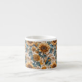 Dansend Zonnebloem Patronen Ontwerp Espresso Kop (Voorkant)