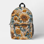 Dansend Zonnebloem Patronenontwerp Bedrukte Rugzak (Voorkant)