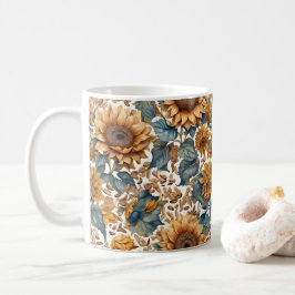 Dansend Zonnebloem Patronenontwerp Koffiemok