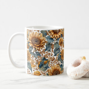 Dansend Zonnebloem Patronenontwerp Koffiemok