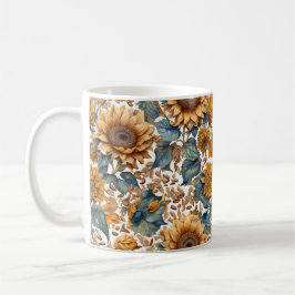 Dansend Zonnebloem Patronenontwerp Koffiemok