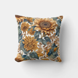 Dansend Zonnebloem Patronenontwerp Kussen