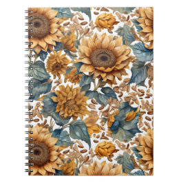 Dansend Zonnebloem Patronenontwerp Notitieboek