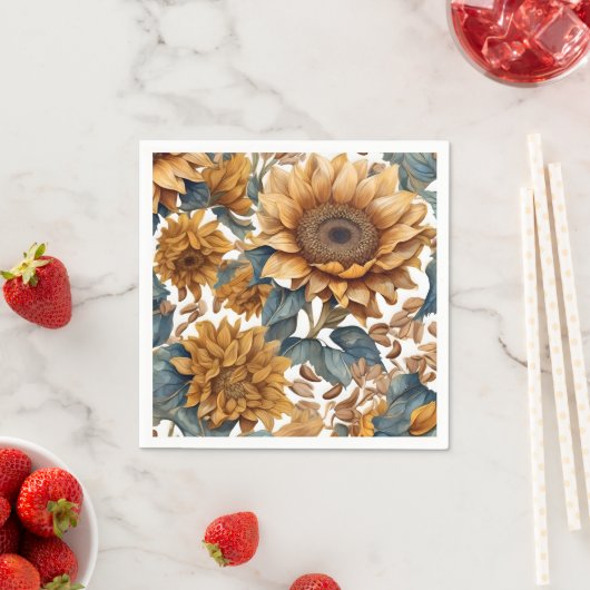 Dansend Zonnebloem Patronenontwerp Servet (Insitu)