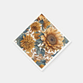 Dansend Zonnebloem Patronenontwerp Servet (Hoek)