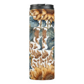 Dansend Zonnebloem Patronenontwerp Thermosbeker (Achterkant)