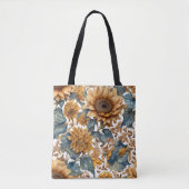 Dansend Zonnebloem Patronenontwerp Tote Bag (Voorkant)