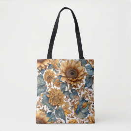 Dansend Zonnebloem Patronenontwerp Tote Bag