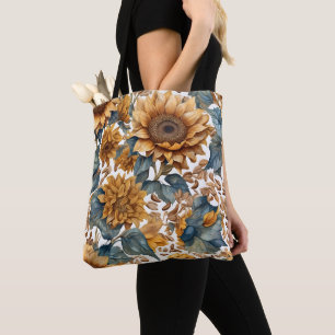 Dansend Zonnebloem Patronenontwerp Tote Bag