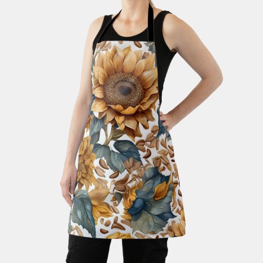 Dansend Zonnebloemen Patroonontwerp Schort (Insitu)