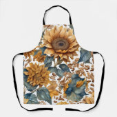 Dansend Zonnebloemen Patroonontwerp Schort (Voorkant)