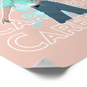 Dansend zorgeloos meisje poster (Hoek)