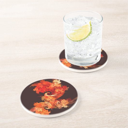 Dansende Abstracte kunstzandsteen Onderzetter (Zijkant)