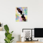 dansende adelaars poster (Thuiskantoor)