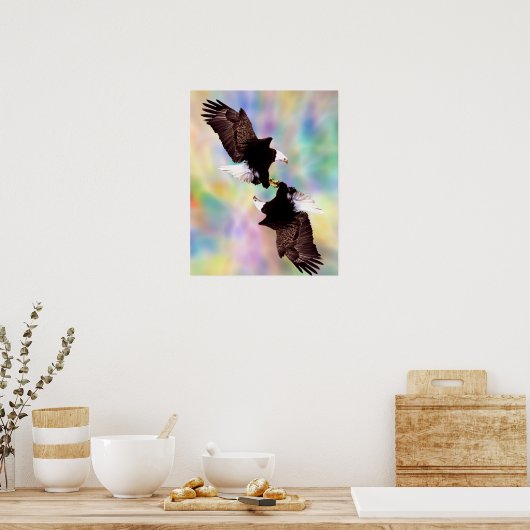 dansende adelaars poster (Keuken)