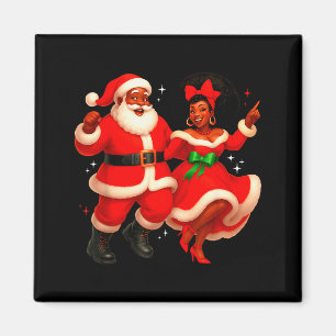 Dansende Afrikaanse Kerstman meneer mevrouw Claus  Magneet