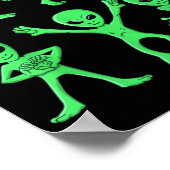 Dansende Aliens Dance Challenge Halloween Poster (Hoek)