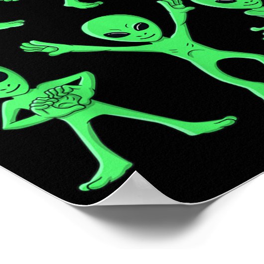 Dansende Aliens Dance Challenge Halloween Poster (Hoek)