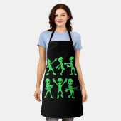 Dansende Aliens Dance Challenge Halloween Schort (Gedragen)