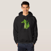 Dansende Alligator Funny Dabbing Alligator Hoodie (Voorkant volledig)